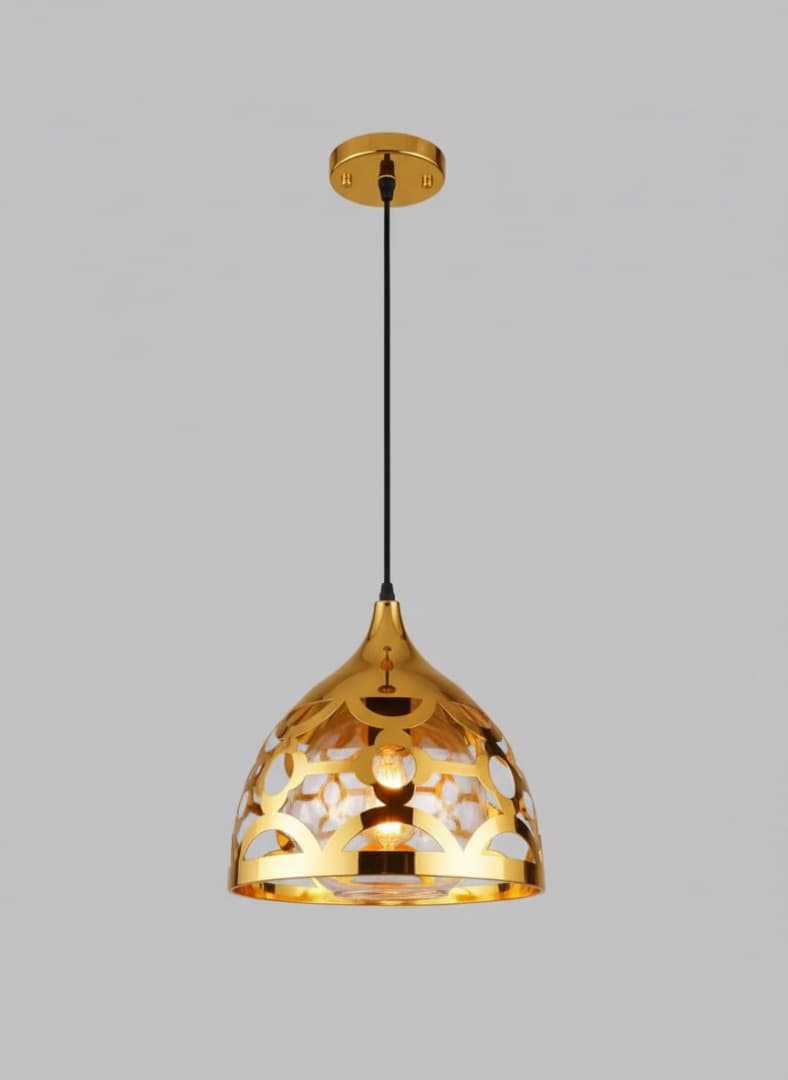 Premium Gold Indoor Pendant Lighting for Cafés, Living Room & Dining Area. - View 1