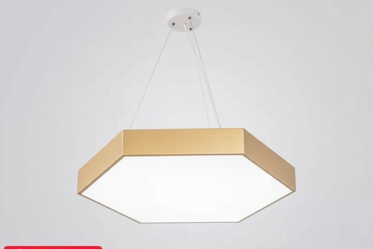 LED Pendant Light for Dining Table – Nordic Gold Linear Chandelier. - View 1