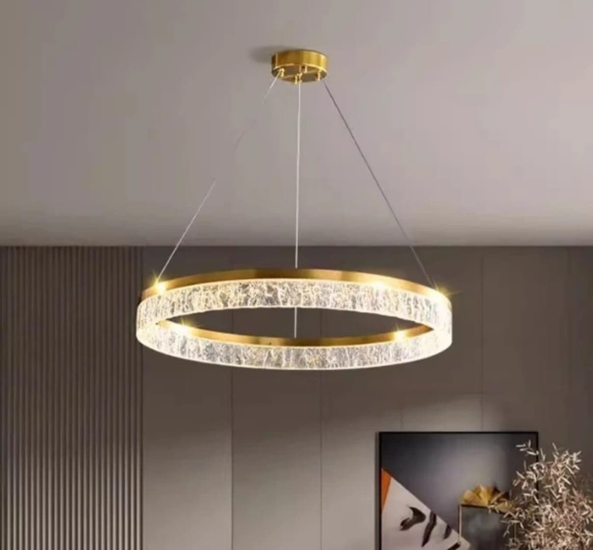 Modern Nordic LED Ring Chandelier for Living & Dining Rooms. - View 1