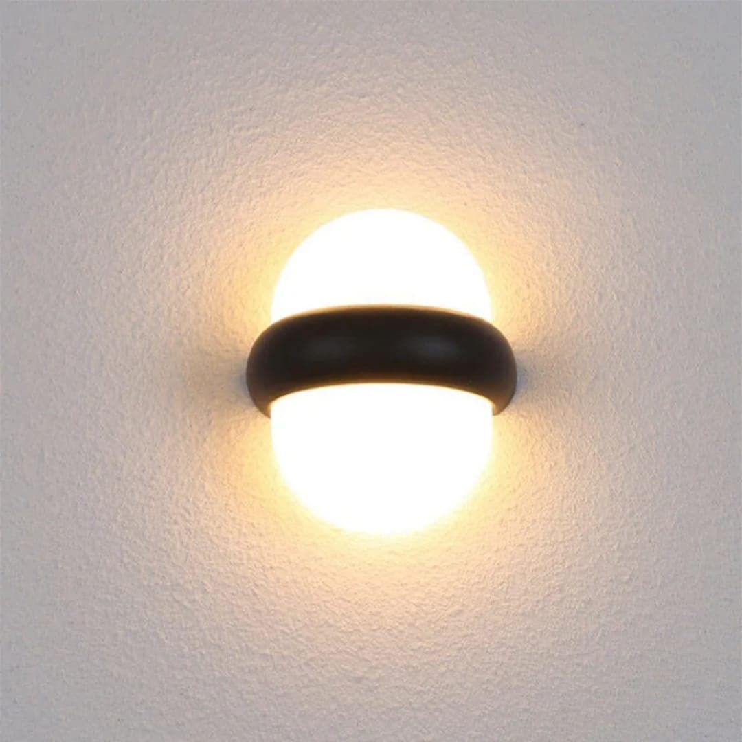 Decorative Black Gold Spiral LED Wall Light for Living Room and Hallway. - View 1