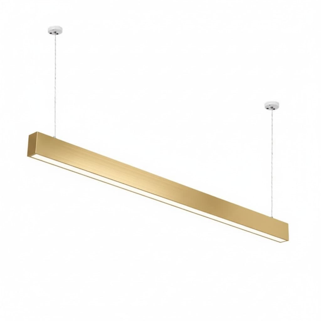 Luxury Gold Nordic LED Chandelier – Adjustable Brass Pendant Light for Home or Office. - View 1