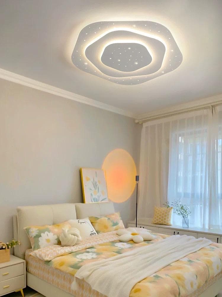 Luxury Glass Rod Ceiling Light – Contemporary Flush Mount for Bedroom & Entryway. - View 1