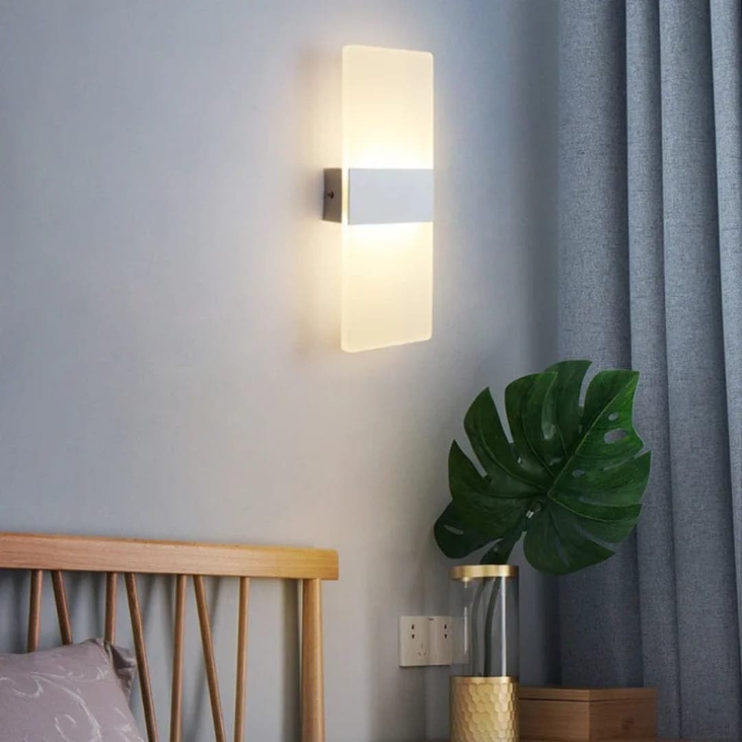 Sleek Silver LED Wall Light – Modern Luxury Wall Sconce for Bedroom & Living Room. - View 1