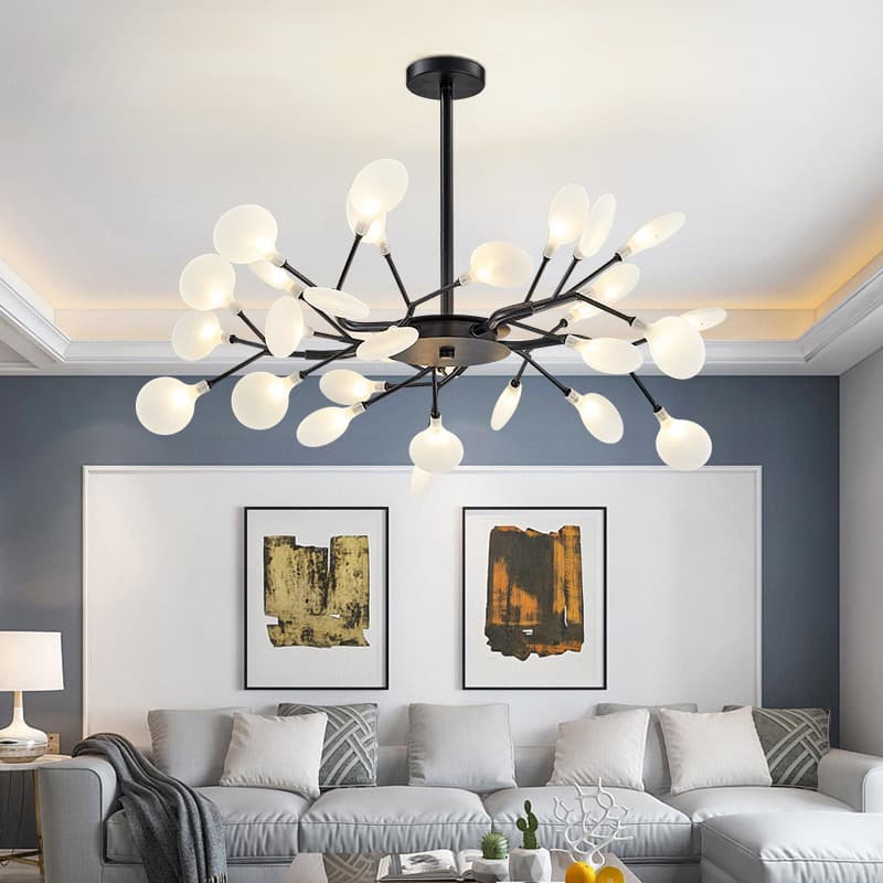 Bring modern elegance into your home with this Nordic Black Branch LED Chandelier, - View 1
