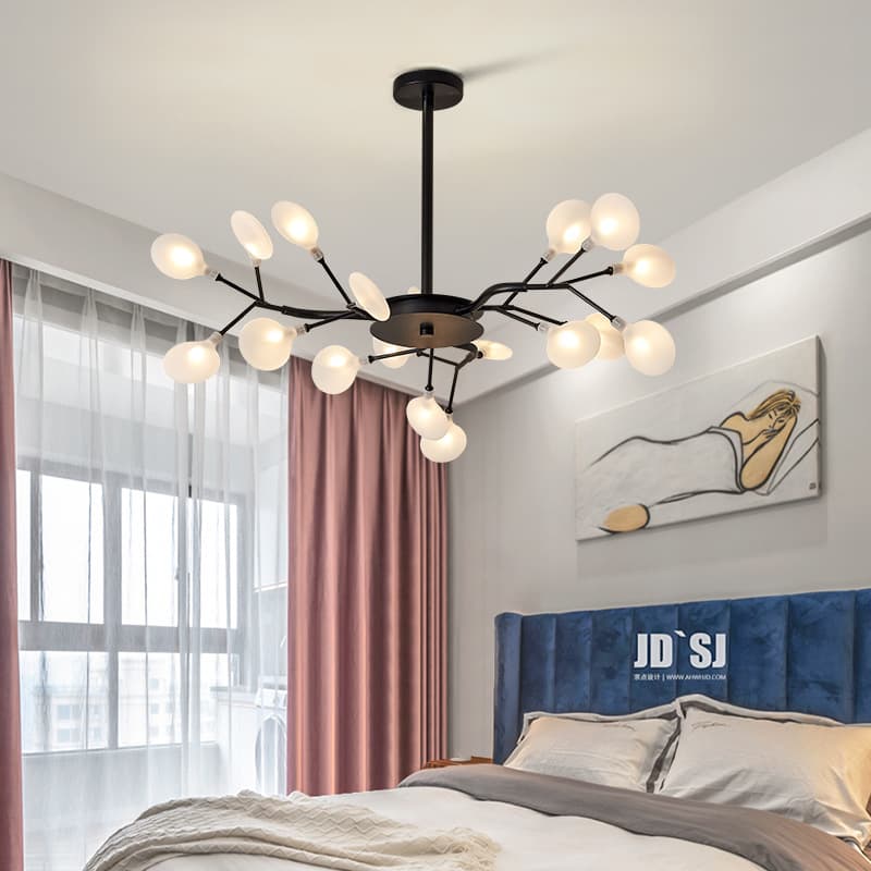 Luxury Nordic Ceiling Light Fixture with Glass Bulbs. - View 1