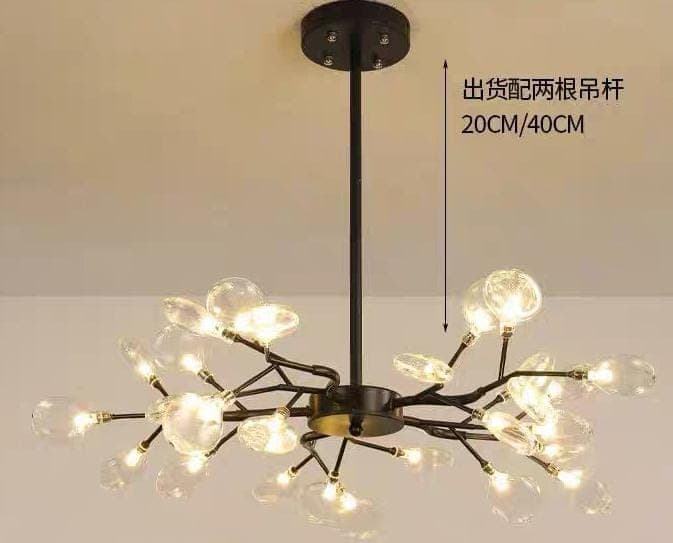 Luxury Nordic Ceiling Light Fixture – Branch LED Chandelier for Bedroom & Living Room. - View 1