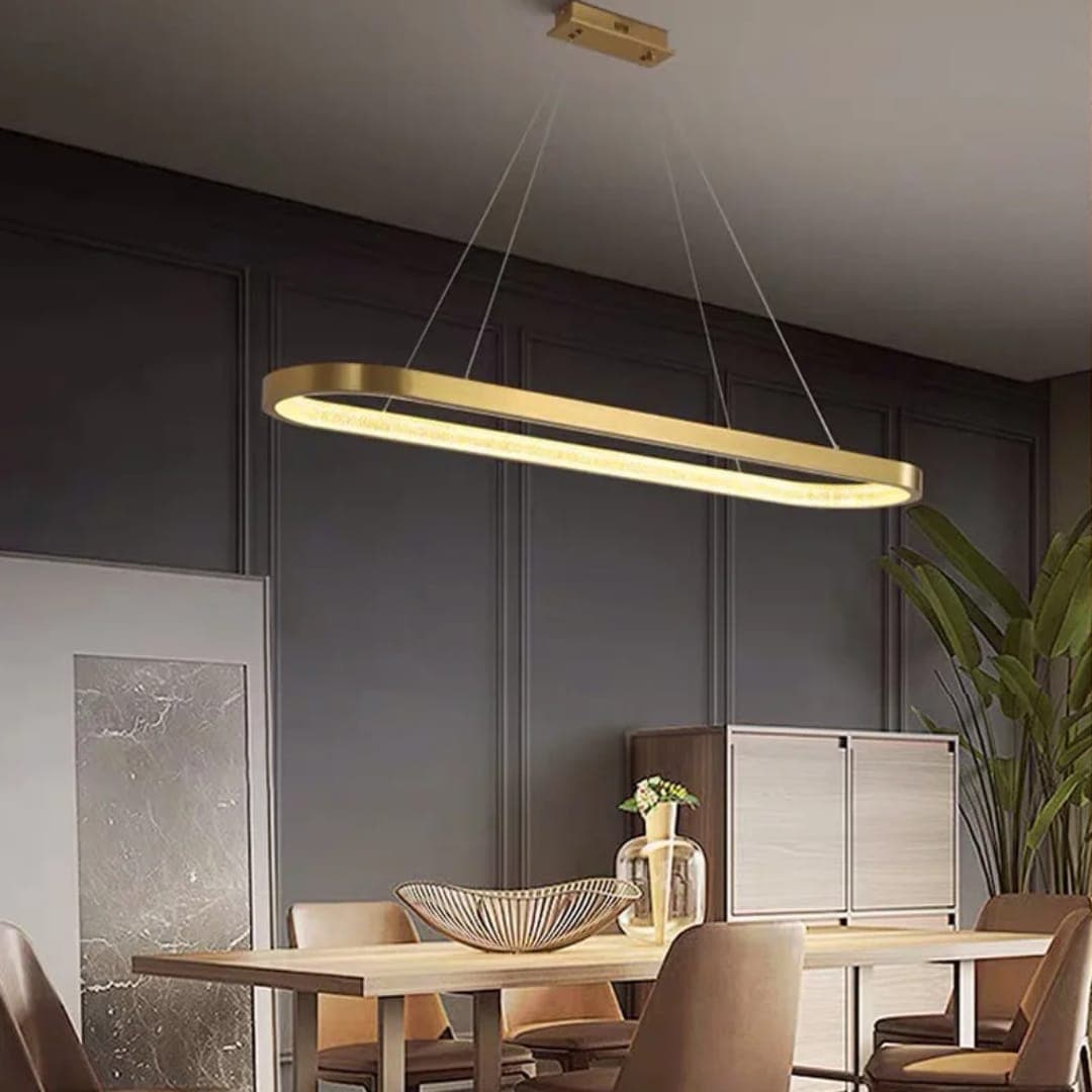 Modern Rectangular Linear Chandelier for Dining Room Ceiling. - View 1