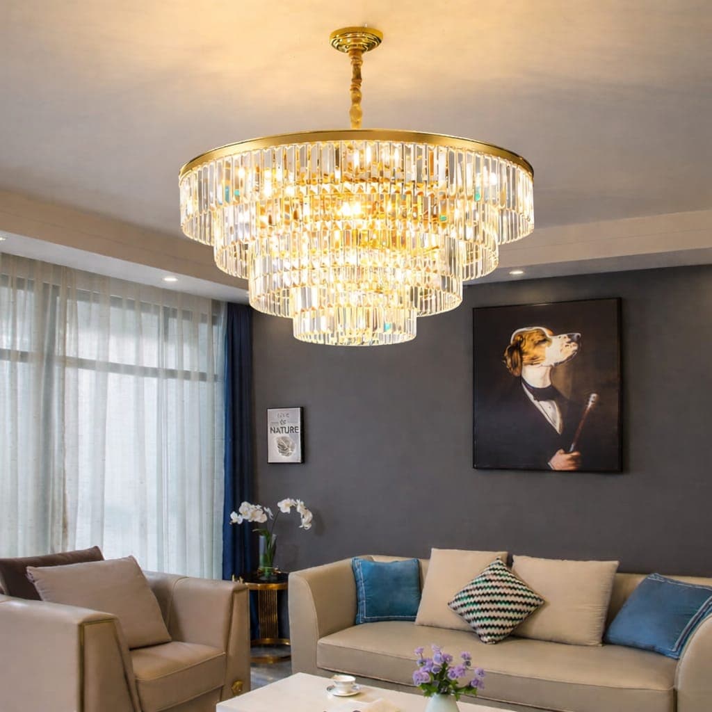 Luxury Wave Crystal Chandelier for Modern Interior Decoration for Living Room and Dining Room. - View 1