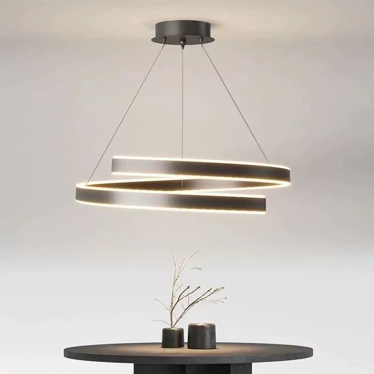 Round Ring LED Pendant Light – Modern Nordic Chandelier for Dining Table. - View 1