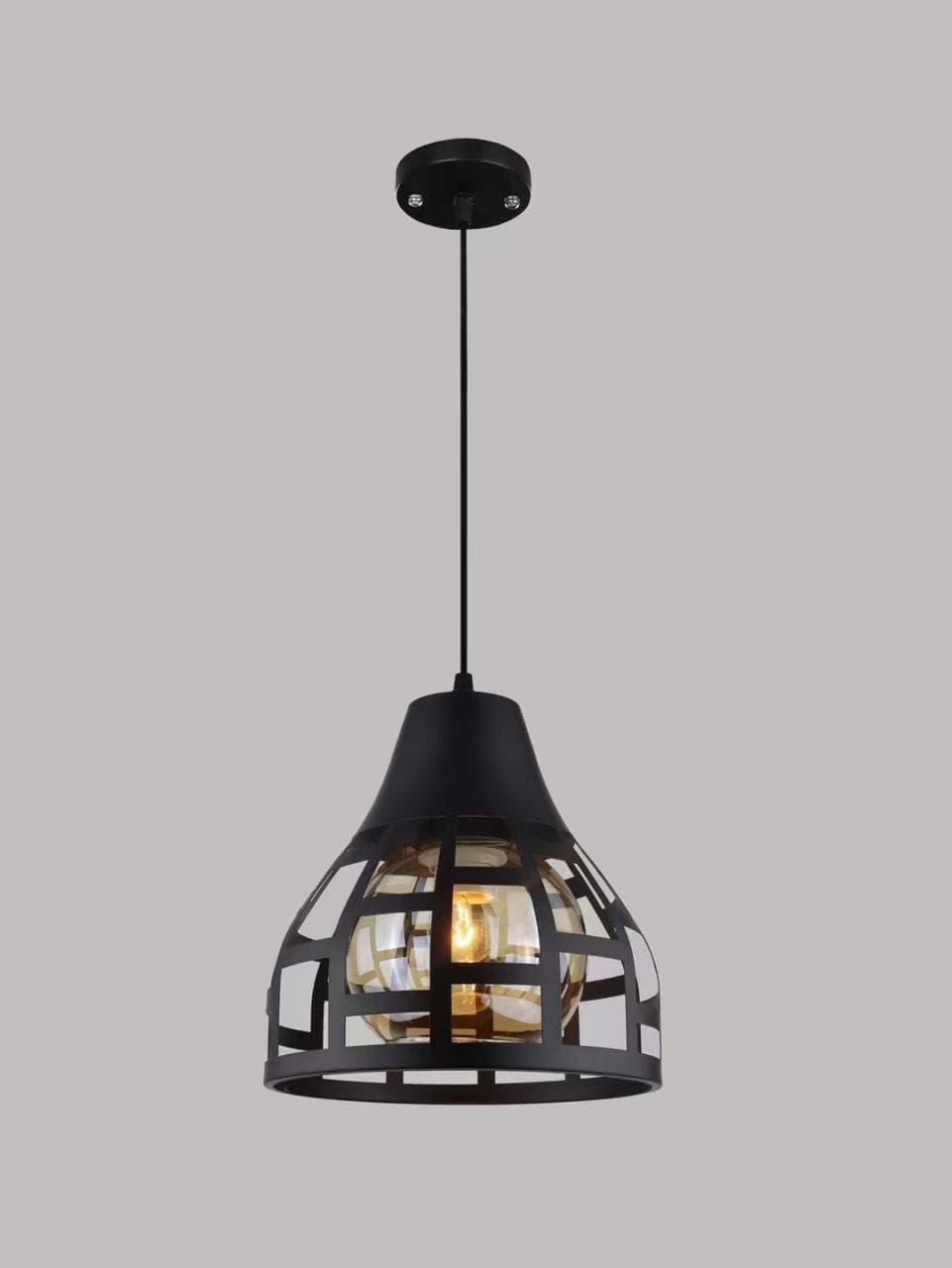 Modern Industrial Metal Cage Pendant Light – Stylish Ceiling Fixture. - View 1