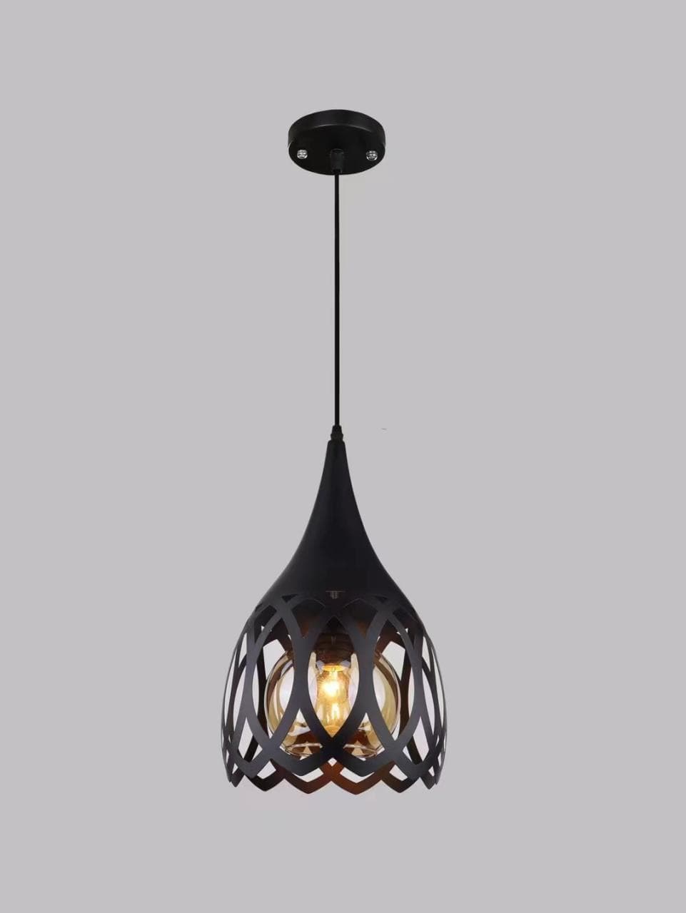 Metal Cage Hanging Light – Loft Pendant Lamp for Living Room & Dining. - View 1