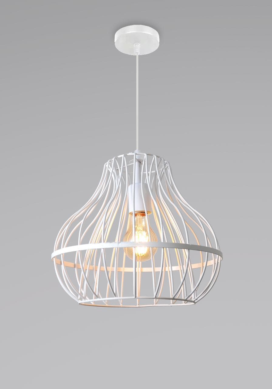 Industrial Wireframe Hanging Light – Decorative Chandelier Fixture. - View 1