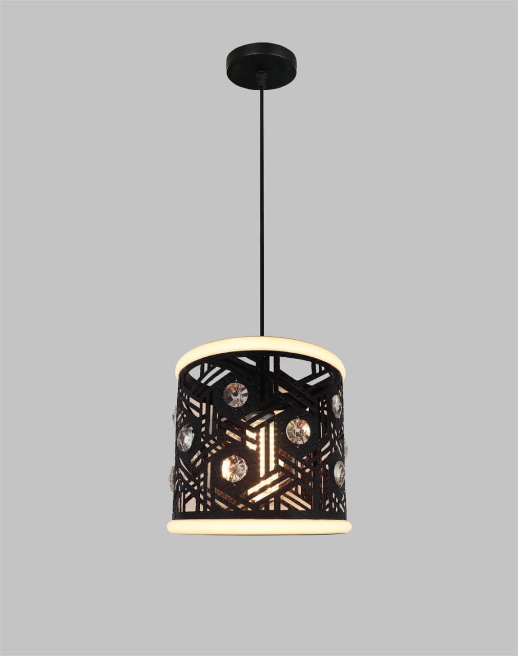 Luxury Cage Pendant Light – Modern Black Hanging Ceiling Fixture. - View 1