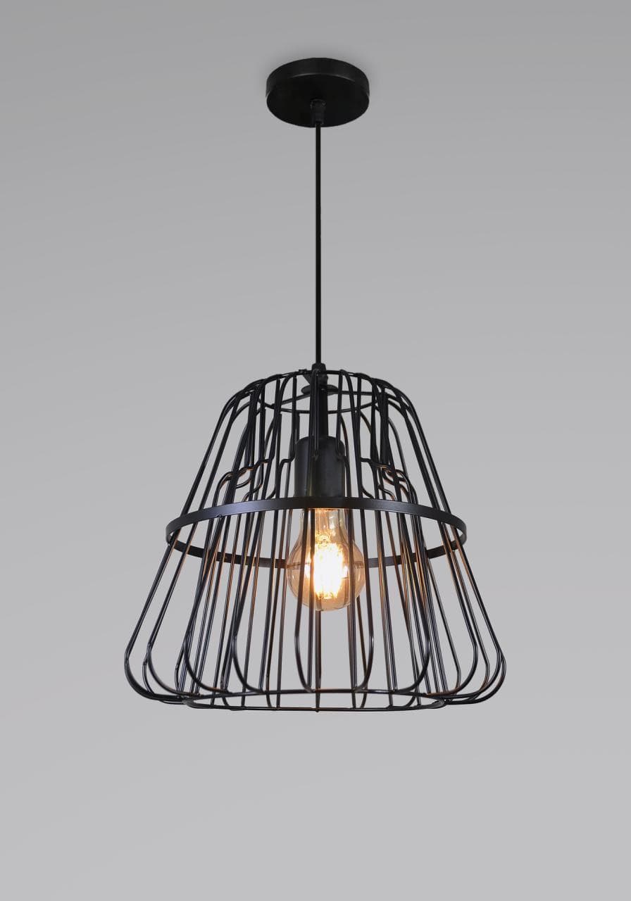 Metal Cage Pendant Drop Light for Dining & Living Spaces. - View 1