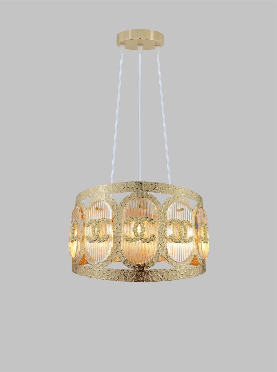 Elegant Gold Drop Light – Statement Pendant Chandelier for Home Interiors. - View 1