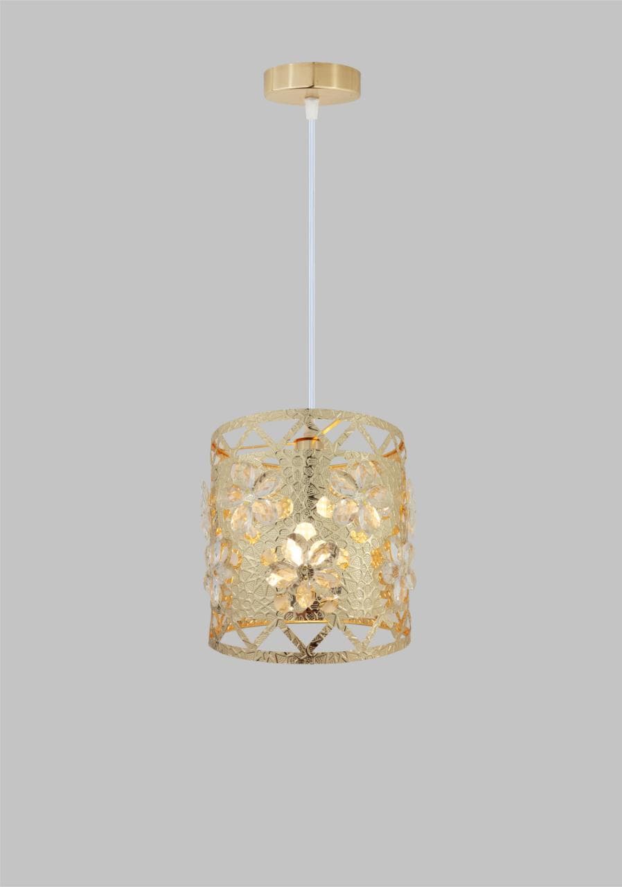 Elegant Gold Cage Pendant Chandelier – Energy-Efficient LED Ceiling Lamp. - View 1