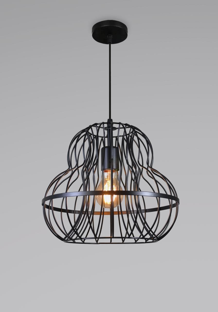 Industrial Wireframe Hanging Ceiling Lamp for Dining Area. - View 1