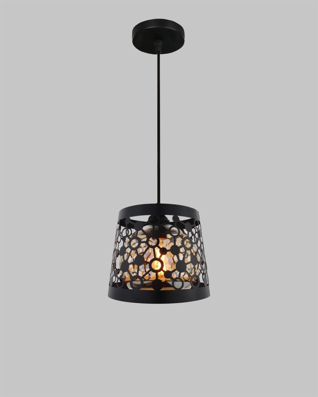 Vintage Industrial Cage Pendant Lights – Patterned Hanging Ceiling Lamps. - View 1